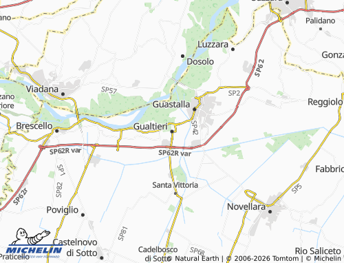 MICHELIN-Landkarte Gualtieri - ViaMichelin