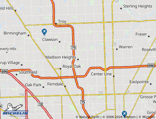 Mappa MICHELIN Madison Heights - ViaMichelin