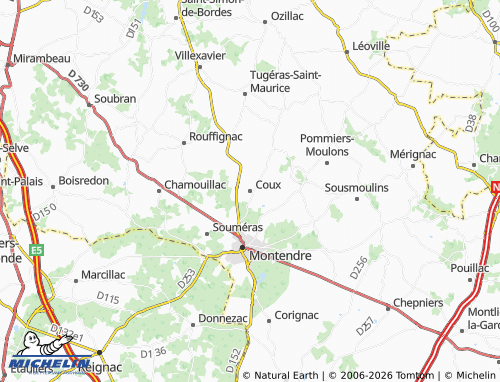 Mapa MICHELIN Coux - ViaMichelin