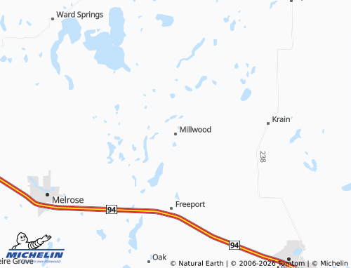 Mapa MICHELIN Millwood - ViaMichelin