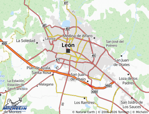 Mappa MICHELIN León Moderno - ViaMichelin
