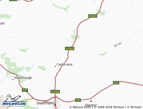 Carte MICHELIN West Lexham - ViaMichelin