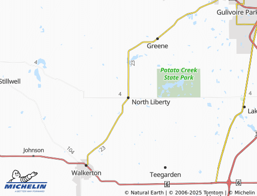 MICHELIN North Liberty map - ViaMichelin