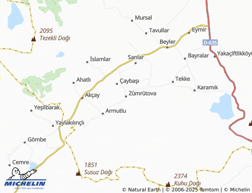 MICHELIN Zümrütova map - ViaMichelin