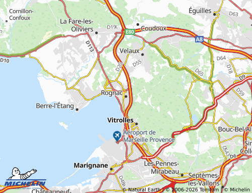 Carte MICHELIN Rognac - ViaMichelin