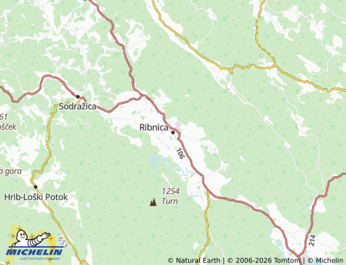 Carte MICHELIN Ribnica - ViaMichelin