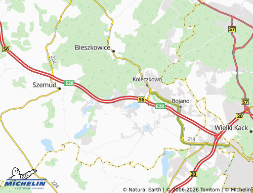MICHELIN Marchowo map - ViaMichelin