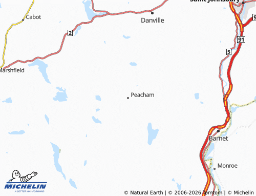 Carte MICHELIN Peacham - ViaMichelin