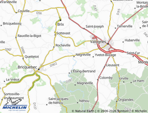 MICHELIN Négreville map - ViaMichelin