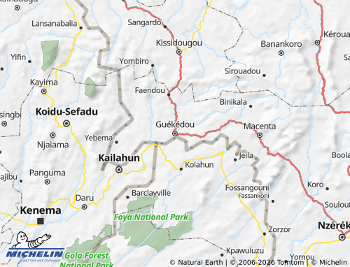 Carte MICHELIN Guékédou - ViaMichelin