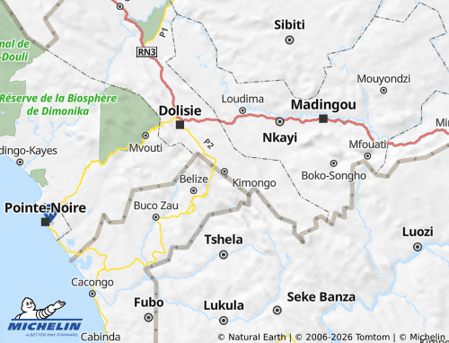 MICHELIN Kimongo map - ViaMichelin