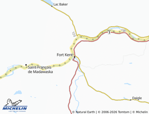 Carte MICHELIN Fort Kent - ViaMichelin