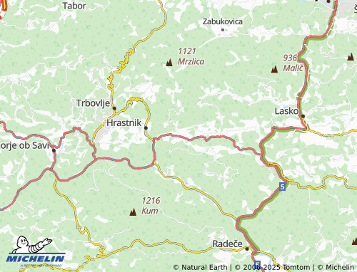 Mapa MICHELIN Dol pri Hrastniku - ViaMichelin