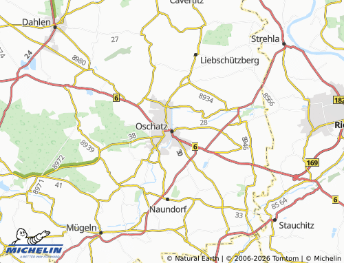 MICHELIN-Landkarte Oschatz - ViaMichelin