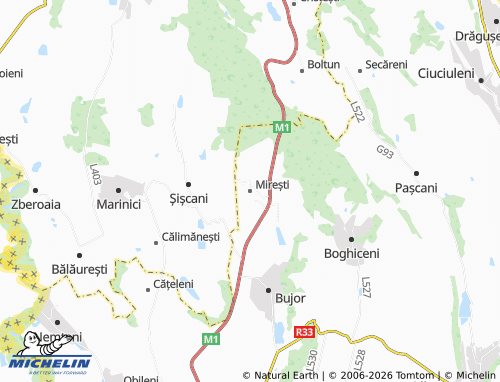 MICHELIN Mirești map - ViaMichelin