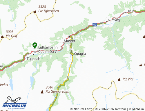 MICHELIN Curaglia map - ViaMichelin