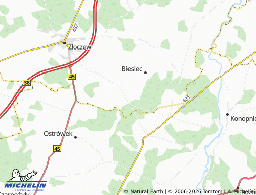 MICHELIN Stolec map - ViaMichelin