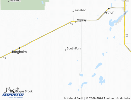 Mappa MICHELIN South Fork - ViaMichelin