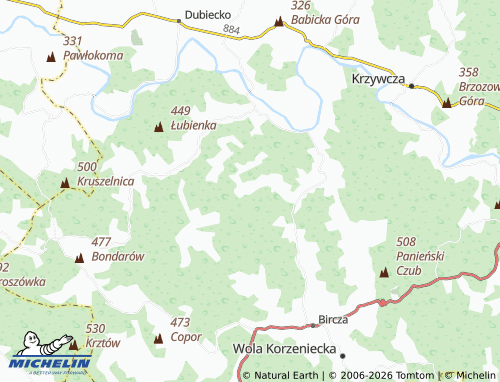 MICHELIN Jasienica Sufczyńska map - ViaMichelin