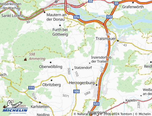 MICHELIN-Landkarte Kuffern - ViaMichelin