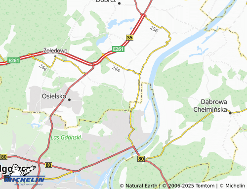 MICHELIN Jarużyn map - ViaMichelin