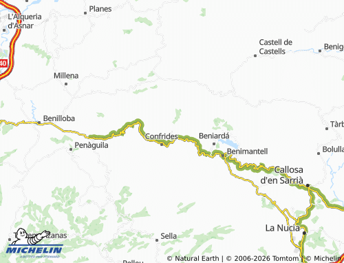Mappa MICHELIN Abdet - ViaMichelin