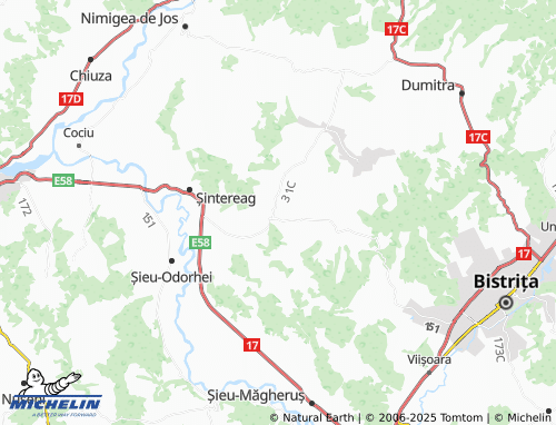 Mappa MICHELIN Blăjenii De Jos - ViaMichelin