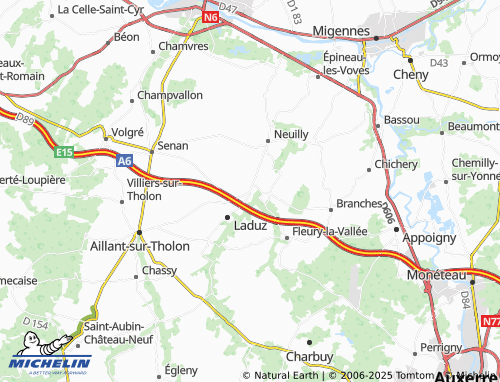 MICHELIN Champloiseau map - ViaMichelin