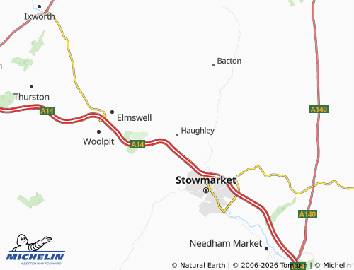 Mappa MICHELIN Haughley - ViaMichelin