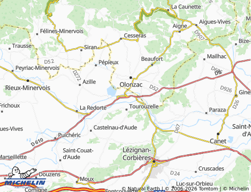 MICHELIN Homps map - ViaMichelin
