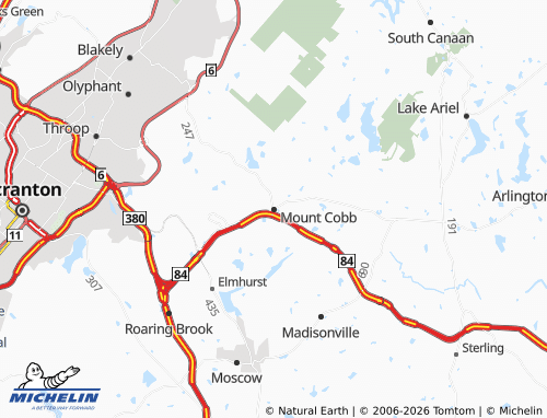 Carte MICHELIN Mount Cobb - ViaMichelin