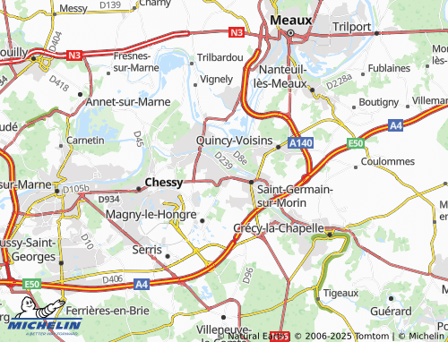 MICHELIN Montry map - ViaMichelin