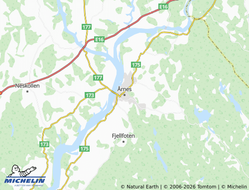 Kaart MICHELIN Årnes - ViaMichelin