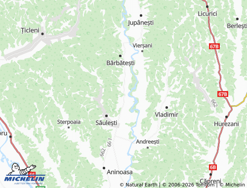 Mappa MICHELIN Musculești - ViaMichelin