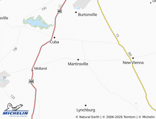 Carte MICHELIN Martinsville - ViaMichelin