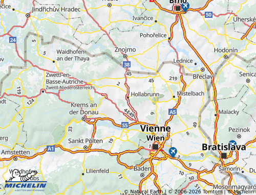 Mapa MICHELIN Hollabrunn - ViaMichelin