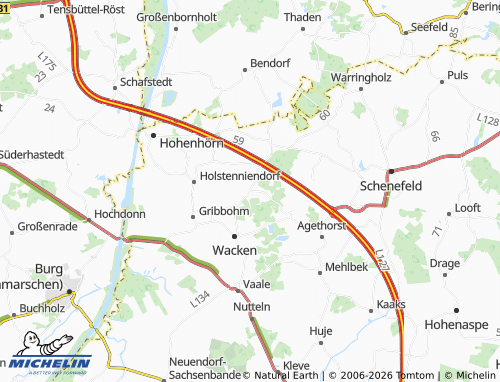 MICHELIN Bokelrehm map - ViaMichelin