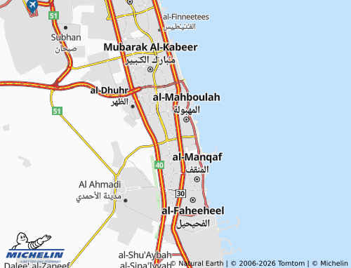 Kaart MICHELIN al-Riqqat 6 - ViaMichelin