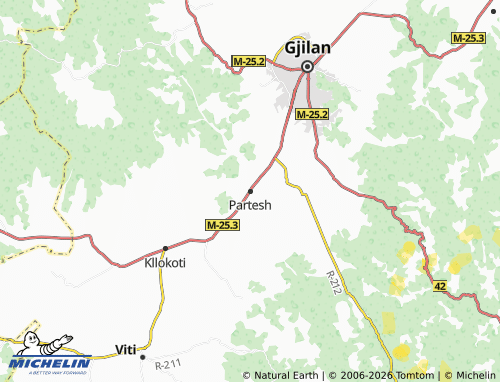 Carte MICHELIN Partesh - ViaMichelin