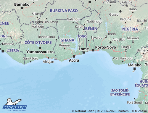 Mappa MICHELIN Ghana - ViaMichelin