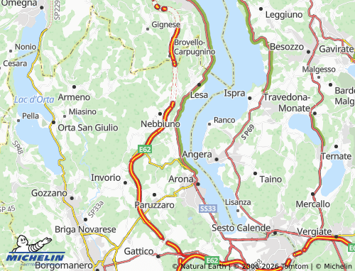 Mapa MICHELIN Meina - ViaMichelin