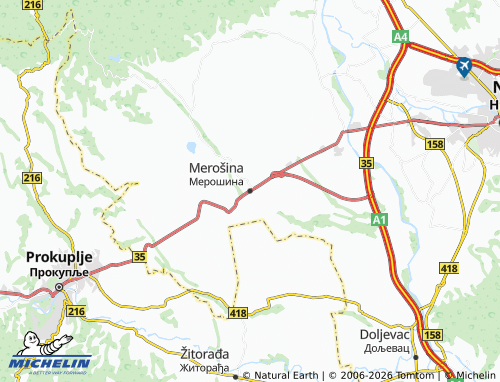 Mapa MICHELIN Merošina - ViaMichelin
