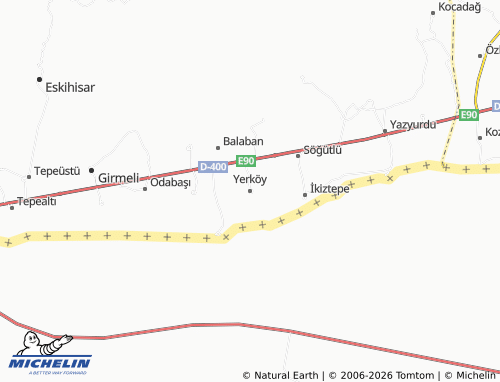 MICHELIN Yerköy map - ViaMichelin