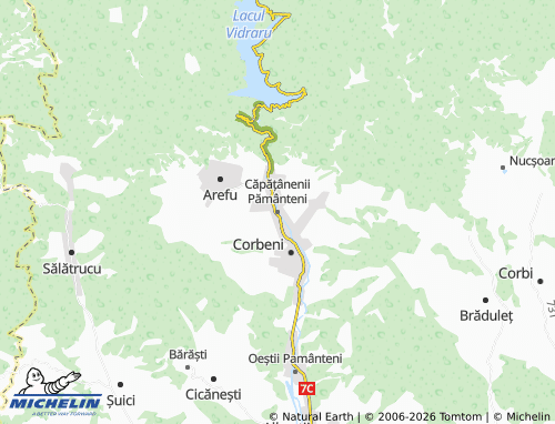 Mappa MICHELIN Căpățânenii Pământeni - ViaMichelin