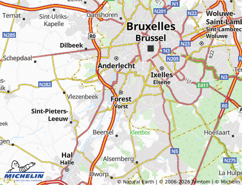 Mappa MICHELIN Vorst - ViaMichelin
