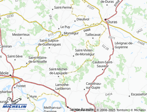 MICHELIN Saint-Vivien-de-Monségur map - ViaMichelin