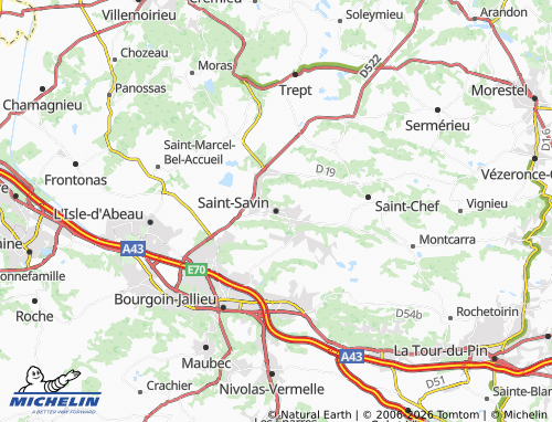 Carte MICHELIN Saint-Savin - ViaMichelin