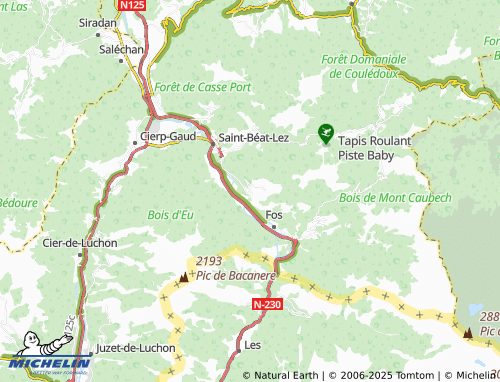 MICHELIN Argut-Dessous map - ViaMichelin