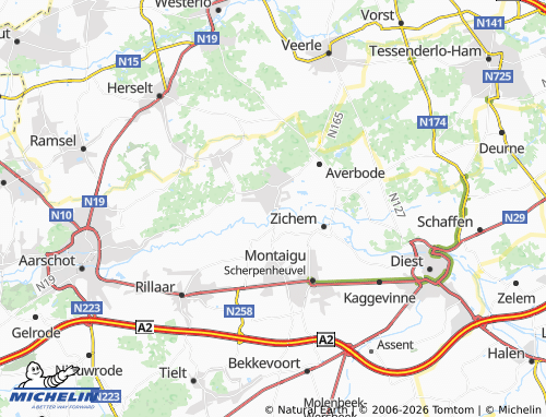 MICHELIN Testelt map - ViaMichelin
