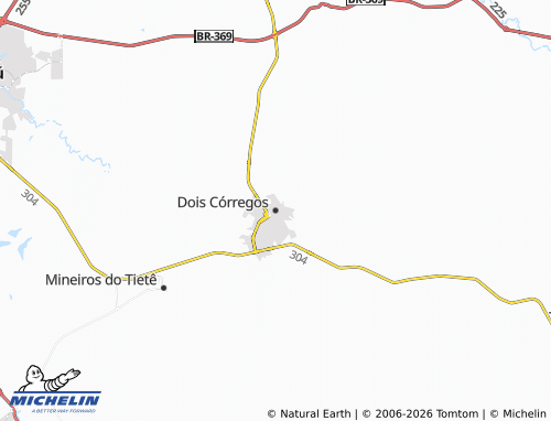 Mapa MICHELIN Dois Córregos - ViaMichelin